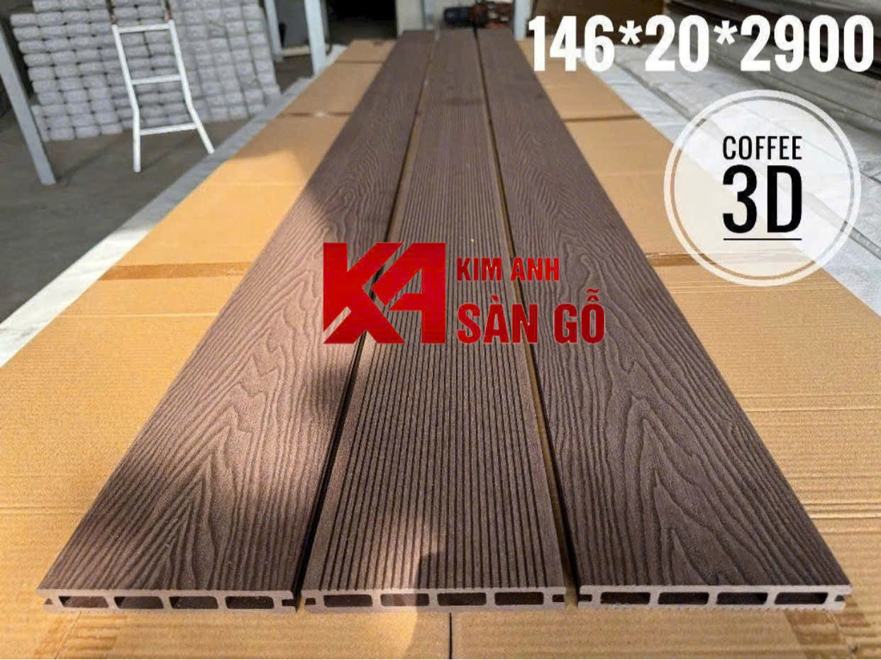 Sàn Gỗ Nhựa Lỗ Vuông 3D HK-04 20mm